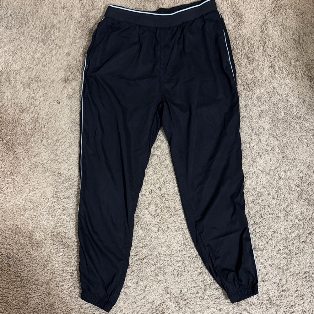 Zanerobe Track Jogger Pants with Contrast Piping Black Men's size 34 Activewear